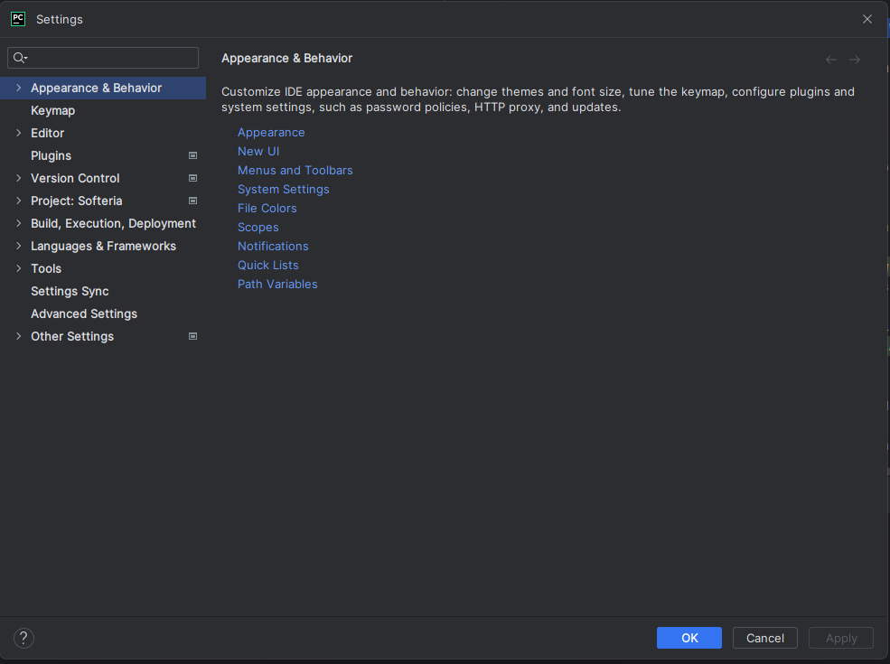Pycharm Settings