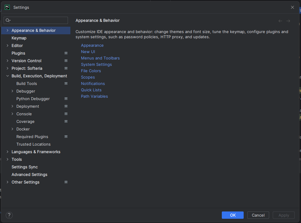 Pycharm Settings